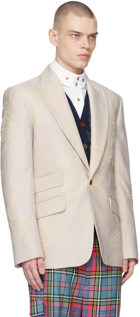 商品Vivienne Westwood|Beige Jacquard Blazer,价格¥5595,第2张图片详细描述