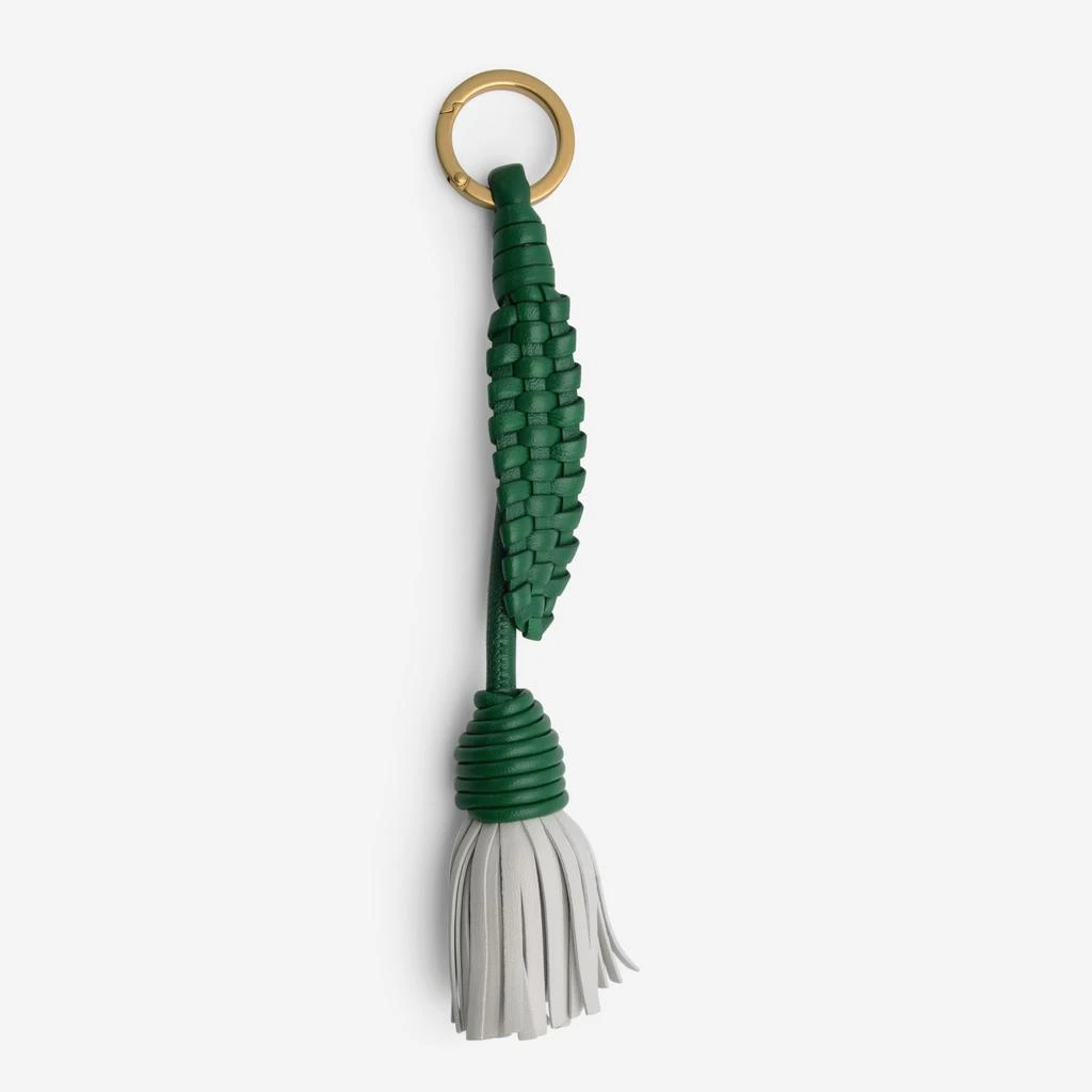 商品Bottega Veneta|Bottega Veneta White And Green Leather Flower Key Chain 639721-V03H0-9133,价格¥1322,第1张图片