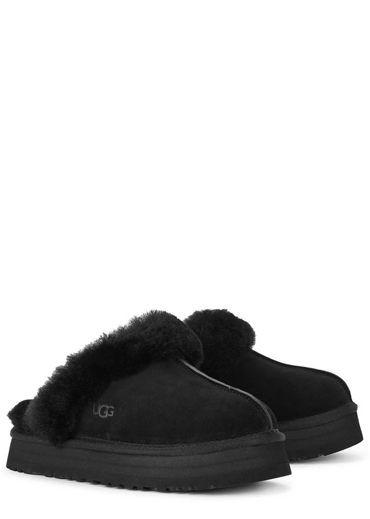商品UGG|Disquette black suede flatform slippers,价格¥791,第2张图片详细描述