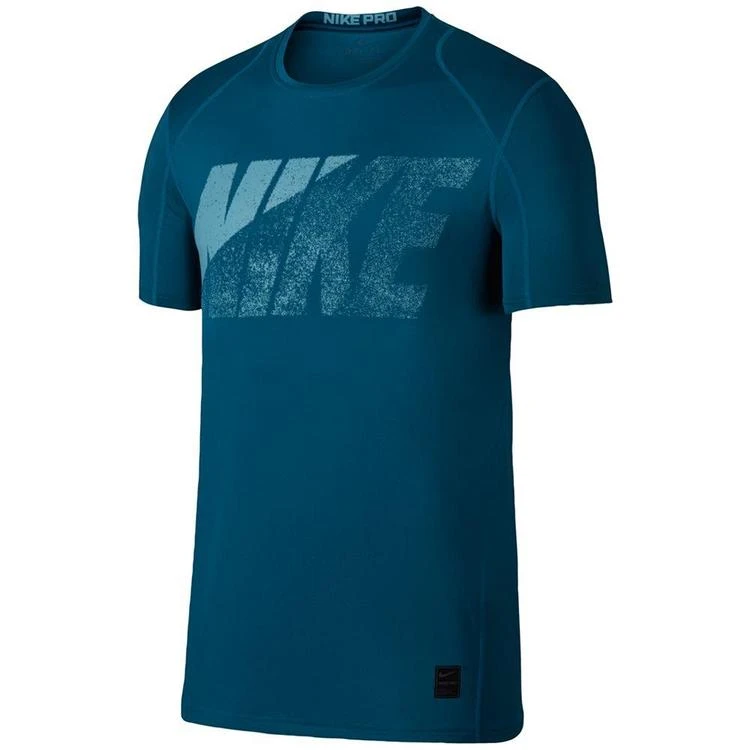 商品NIKE|Men's Pro Dri-FIT Logo-Print Fitted T-Shirt,价格¥195,第2张图片详细描述