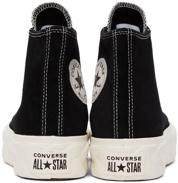 商品Converse|Black Suede Cable Chuck Lift High Sneakers,价格¥709,第6张图片详细描述