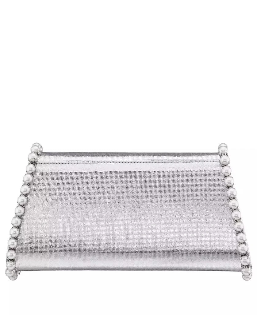 商品Nina|Imitation Pearl Trim Trapezoid Flap Bag,价格¥730,第2张图片详细描述
