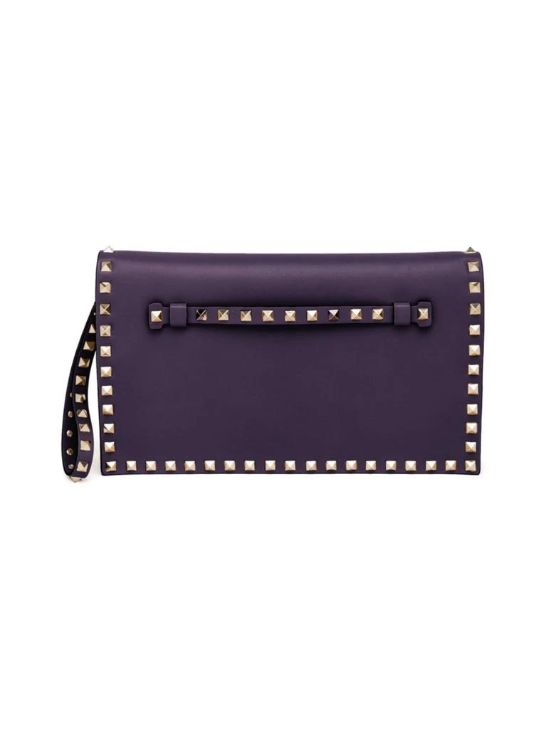 商品Valentino|Classic Rockstud Leather Clutch,价格¥14069,第1张图片