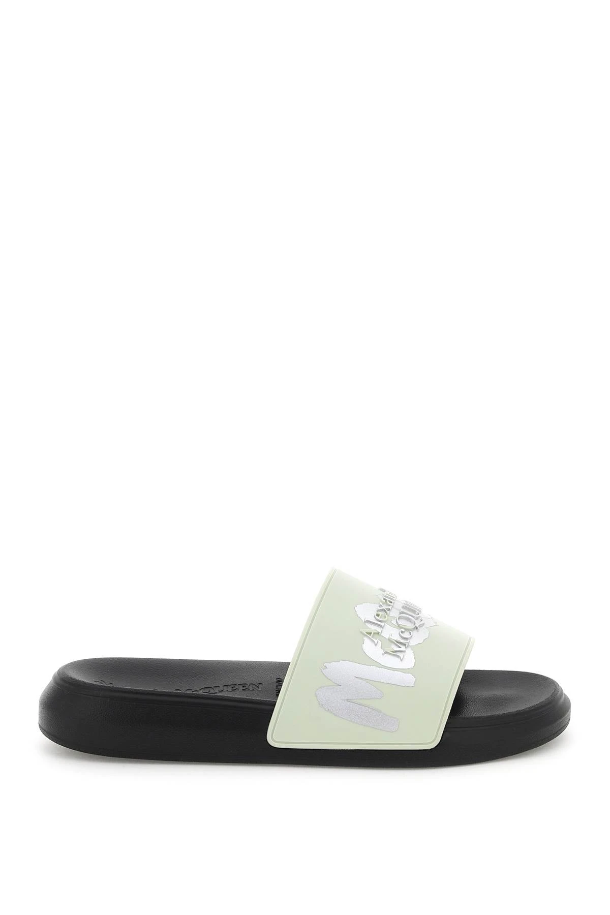 商品【商品预售7天】 Alexander McQueen|Alexander McQueen 男士拖鞋 682490W4QS34617 花色,价格¥2538,第1张图片