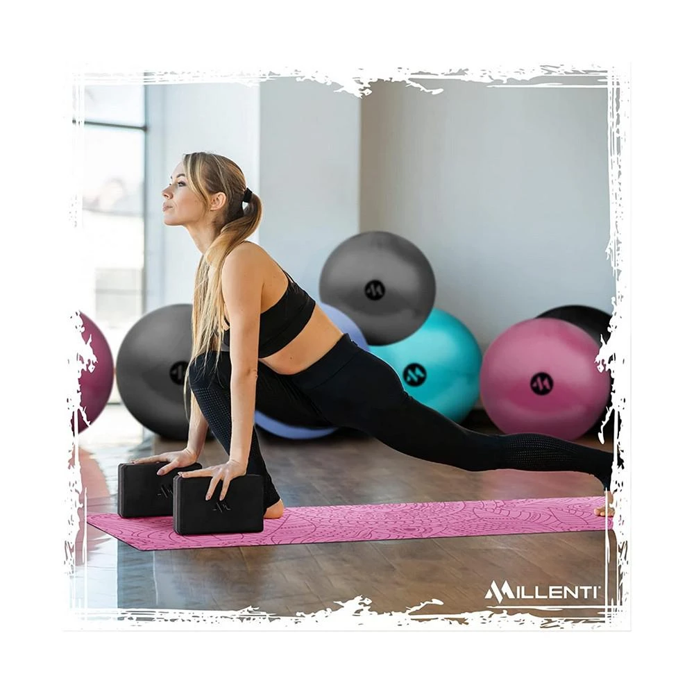 Yoga Block-Premium Beveled Edge High Density-Lightweight Foam Block with Workout Chart 商品
