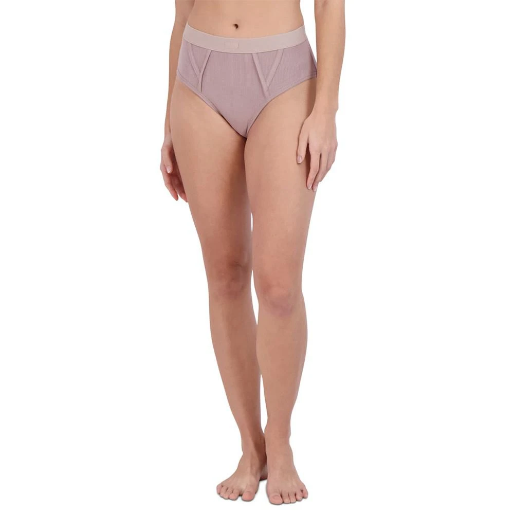 商品Steve Madden|Women's Ribbed High-Waisted Brief Underwear SM02175,价格¥108,第1张图片