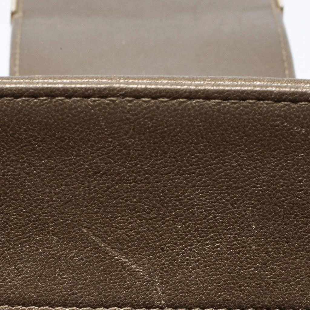 Chanel Metallic Olive Green Chevron Quilted Leather Collar And Tie Shoulder Bag 商品
