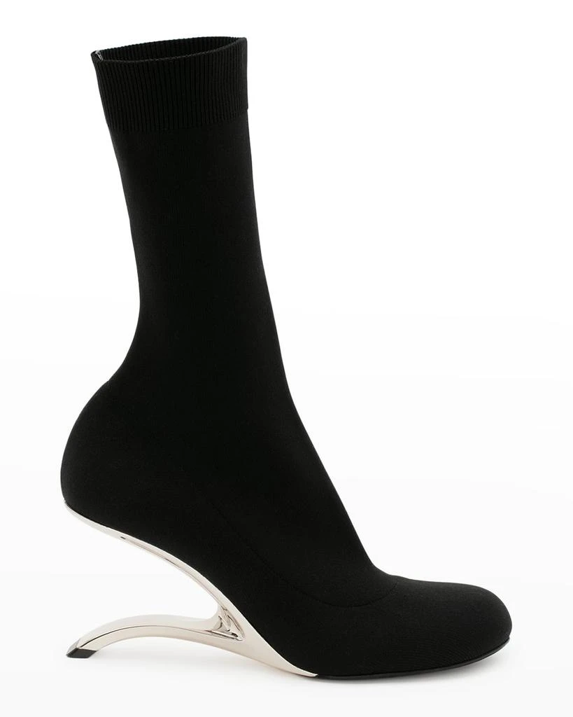 商品Alexander McQueen|Arc Architectural-Heel Sock Booties,价格¥3858,第1张图片