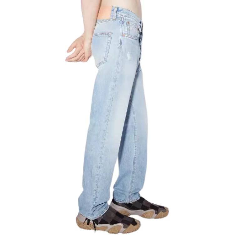商品[国内直发] Acne Studios|SS23 丹宁系列 cleanfit复古直筒低腰牛仔裤 2003 男款 淡蓝色,价格¥3383,第4张图片详细描述