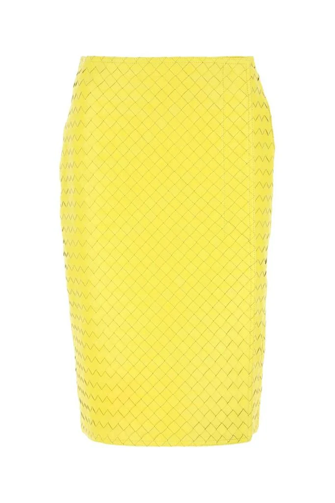 商品Bottega Veneta|Bottega Veneta Intrecciato Leather Pencil Skirt,价格¥31009,第1张图片