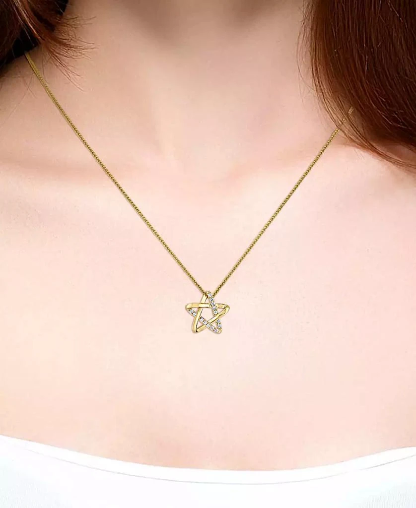商品LALI Jewels|Diamond Star 18" Pendant Necklace (1/6 ct. t.w.) in 14k Gold,价格¥6185,第2张图片详细描述