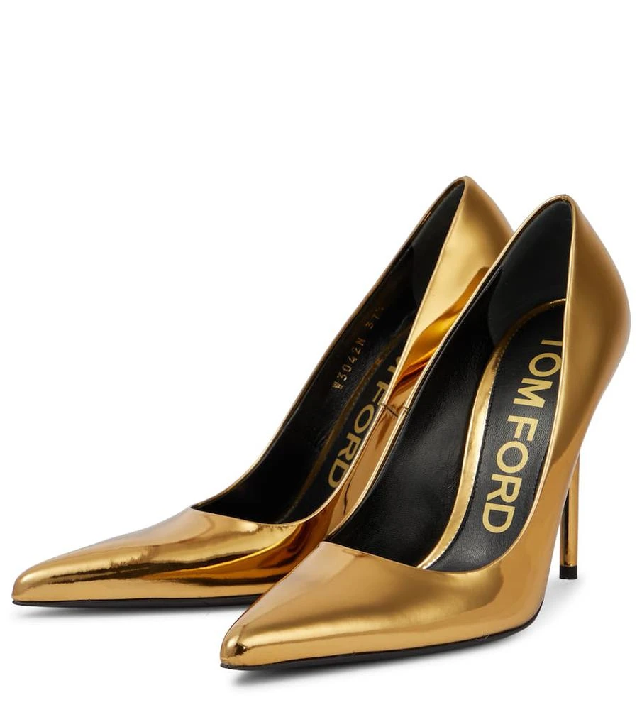 商品Tom Ford|105 metallic leather pumps,价格¥7085,第5张图片详细描述