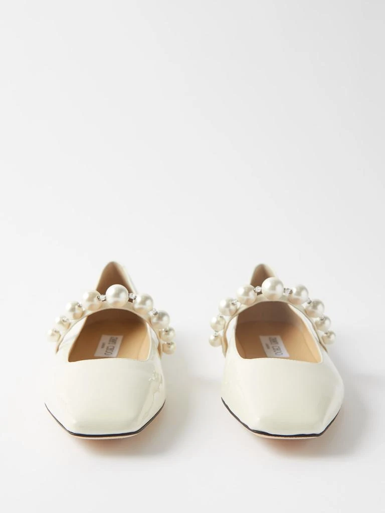 商品Jimmy Choo|Ade faux-pearl and leather ballet flats,价格¥4509,第5张图片详细描述