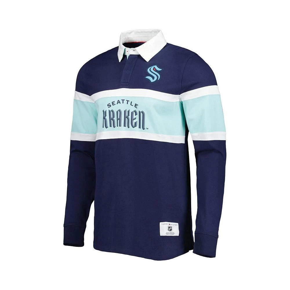 商品Tommy Hilfiger|Men's Deep Sea Blue Seattle Kraken Martin Rugby Long Sleeve T-shirt,价格¥866,第4张图片详细描述