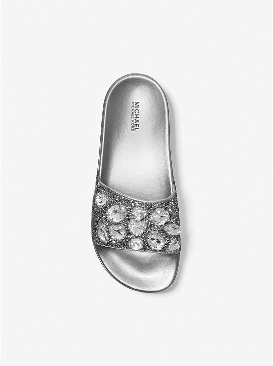 Tyra Jewel Embellished Glitter Slide Sandal商品第3张图片规格展示