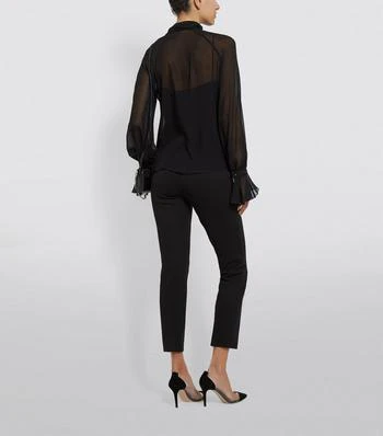 商品Max Mara|Silk Chiffon Pussybow Blouse透视衬衫,价格¥6726,第2张图片详细描述