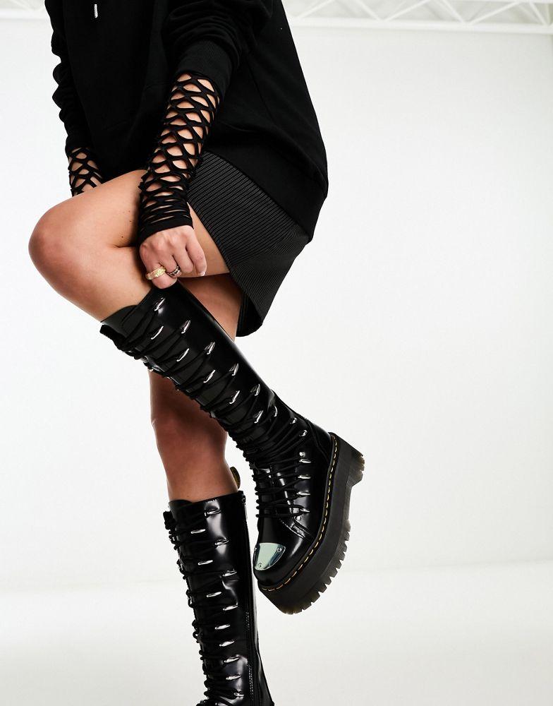 Dr Martens | Dr Martens 1b60 ltt max 20 eye boots in black buttero leather 2109.00元 商品图片