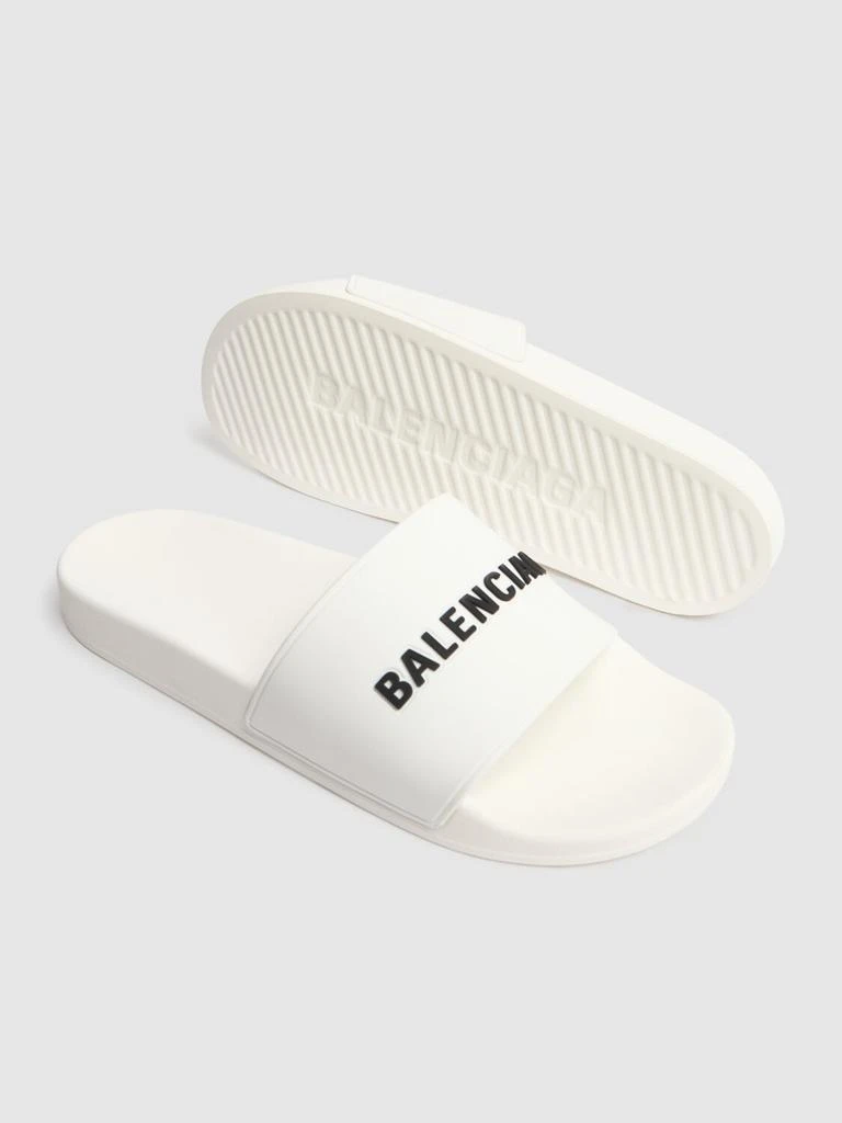 商品Balenciaga|Logo Rubber Pool Slide Sandals,价格¥3021,第3张图片详细描述