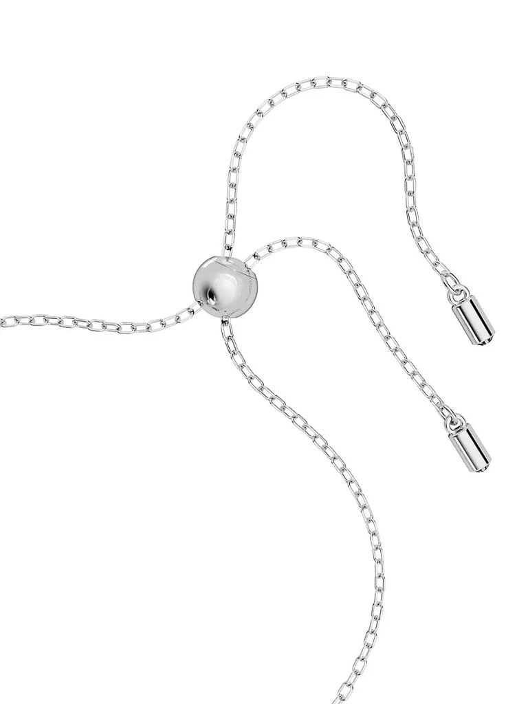 商品Swarovski|Hollow Rhodium-Plated & Crystal Interlocking Loop Bracelet,价格¥1235,第3张图片详细描述