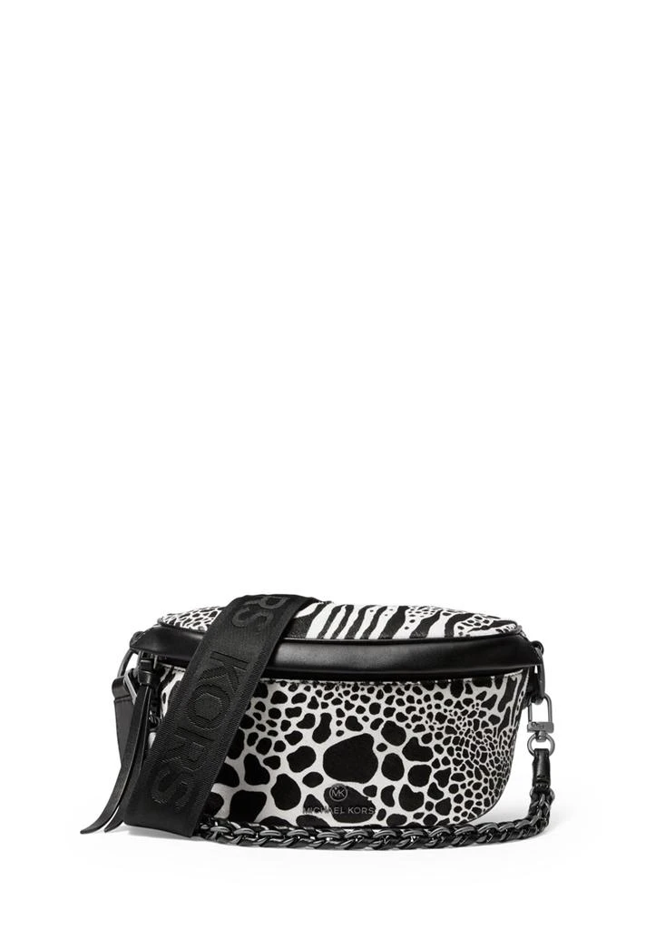 商品Michael Kors|Slater extra-small animal print calf hair and leather sling pack,价格¥882,第1张图片