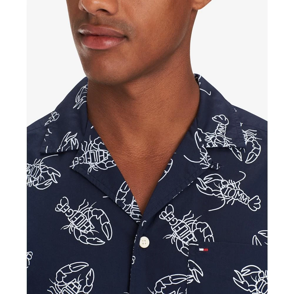商品Tommy Hilfiger|Men's Big and Tall Preston Lobster-Print Camp Shirt,价格¥216,第4张图片详细描述