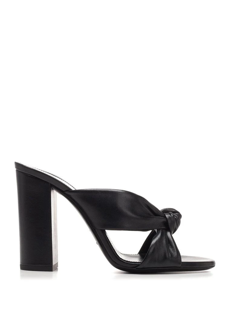 商品Yves Saint Laurent|Saint Laurent Womens Black Leather Sandals,价格¥5360,第1张图片