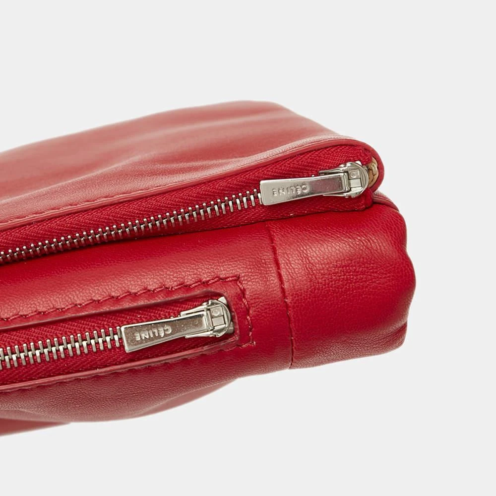 Céline Red Leather Soft Trio Rolled Clutch 商品