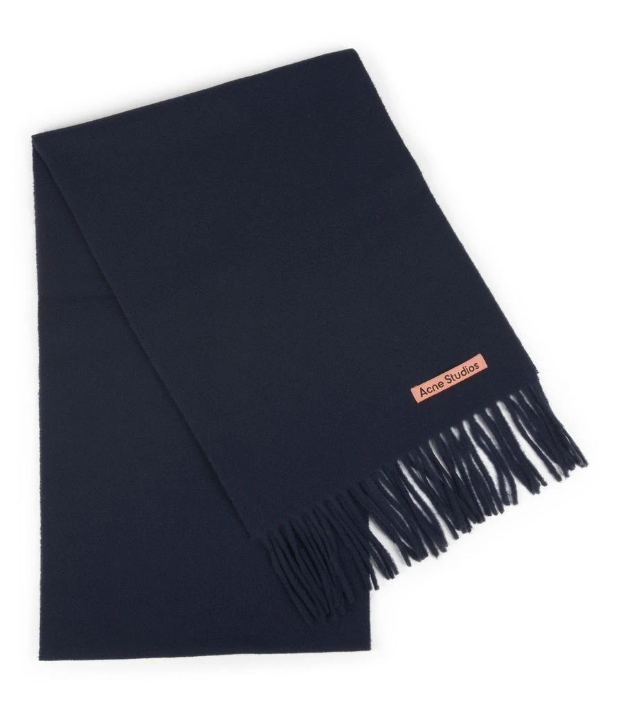 商品Acne Studios|Acne Studios Logo Patch Fringed-Edge Scarf,价格¥1282,第1张图片
