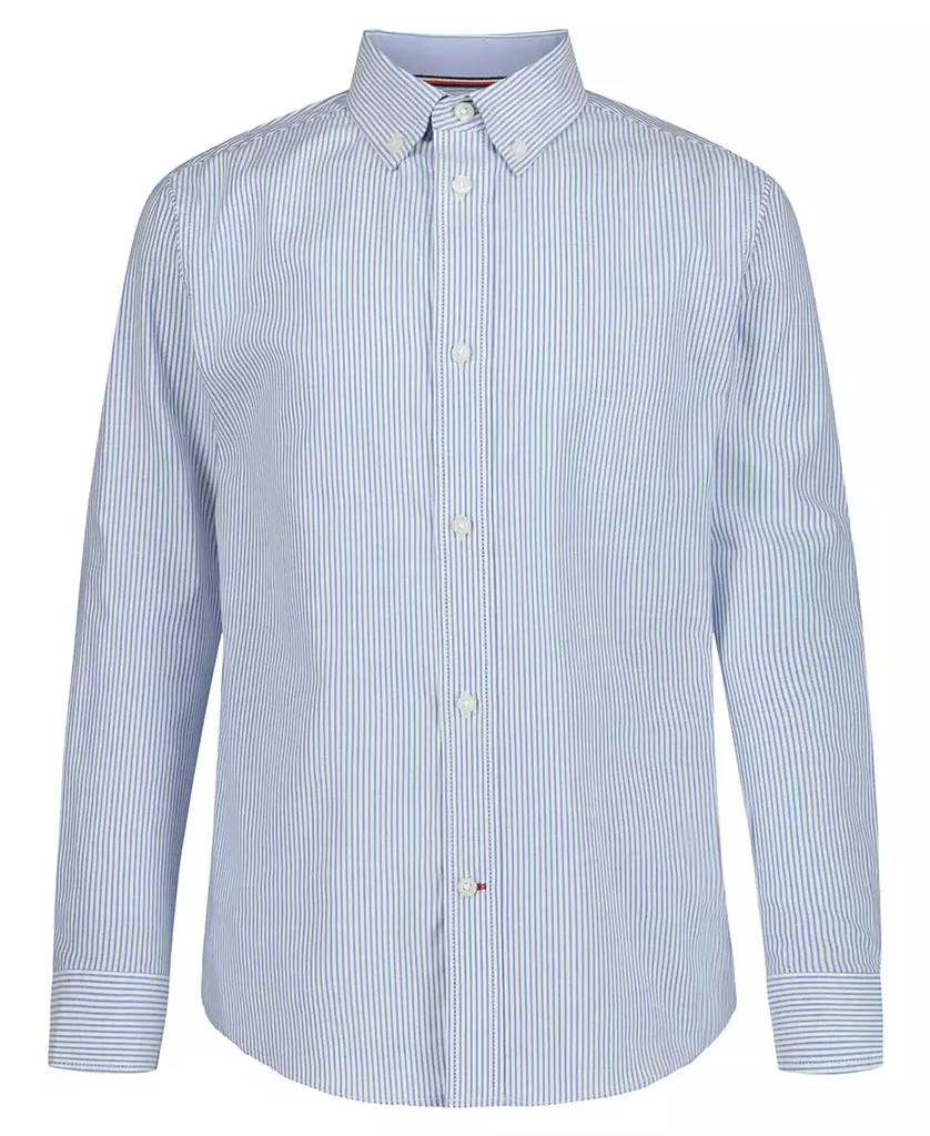 商品Tommy Hilfiger|Big Boys Long Sleeve Stretch Bengal Stripe Oxford Shirt,价格¥170,第1张图片