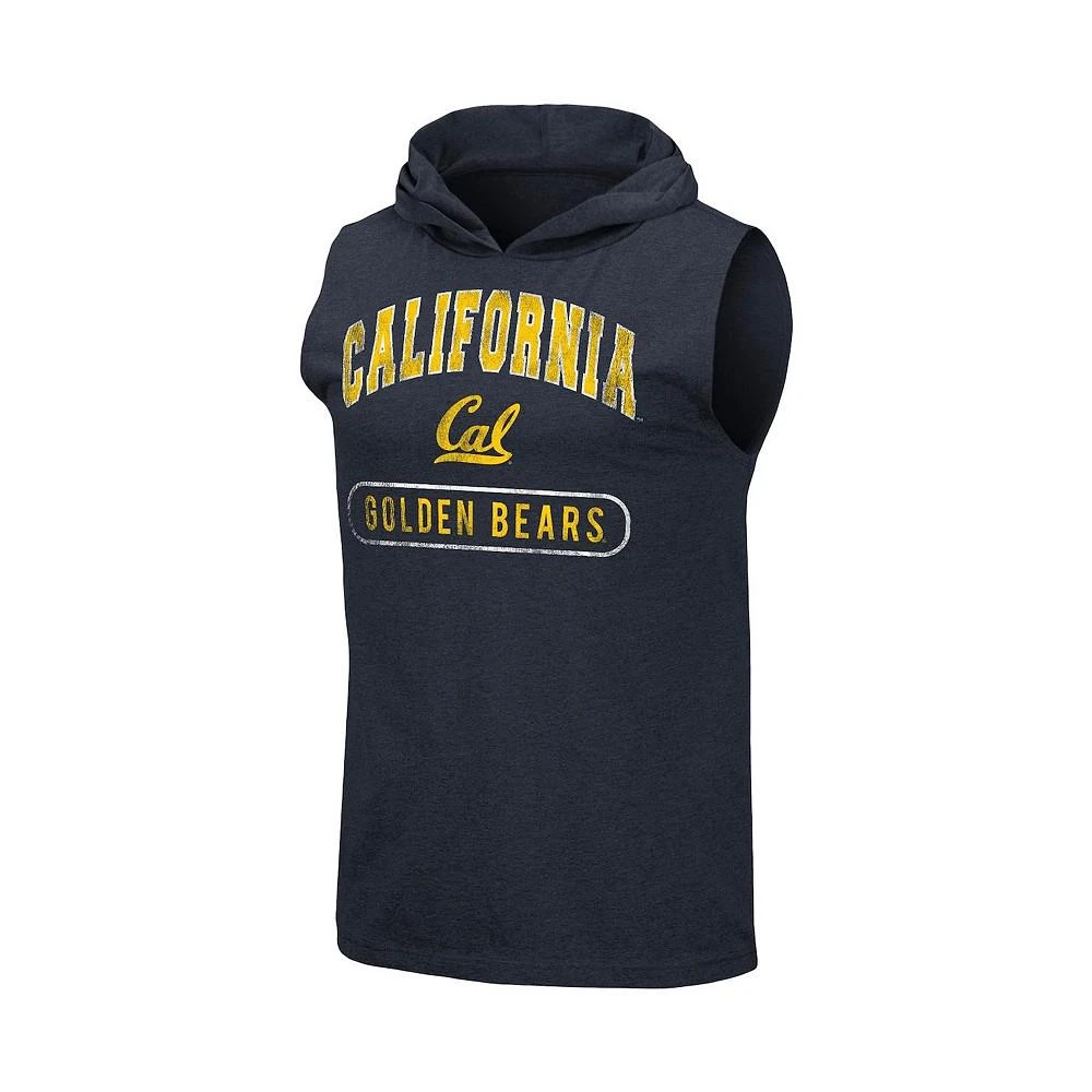 商品Colosseum|Men's Heathered Navy Cal Bears Varsity Hoodie Tank Top,价格¥226,第3张图片详细描述