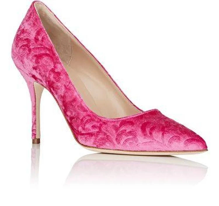 商品Manolo Blahnik|BB Velvet Jacquard Pumps,价格¥2075,第2张图片详细描述