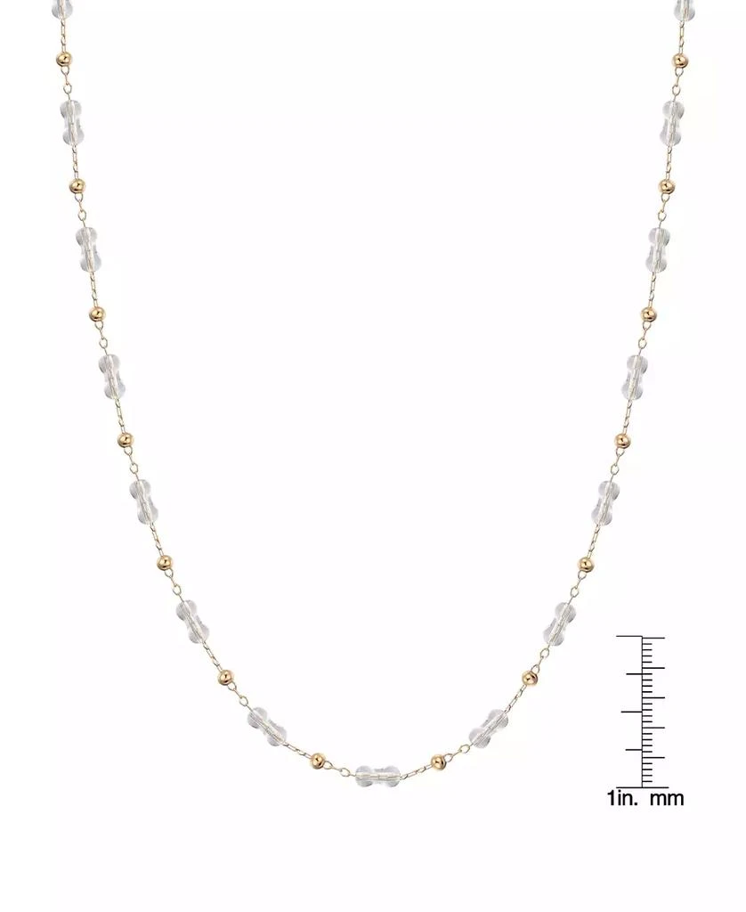 商品Macy's|Gold-Plated Clear Crystal Necklace,价格¥103,第2张图片详细描述