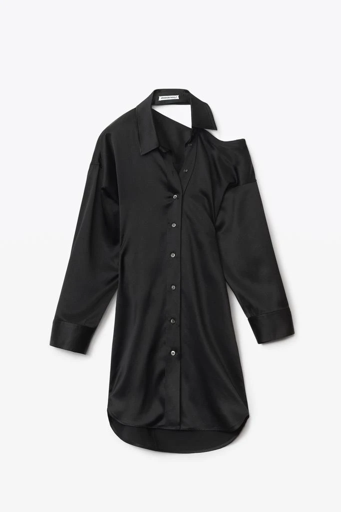 商品Alexander Wang|CUTOUT SHOULDER DRESS IN SILK CHARMEUSE,价格¥1791,第3张图片详细描述