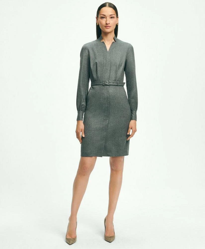 商品Brooks Brothers|Wool Flannel Belted Shirt Dress,价格¥1916,第1张图片