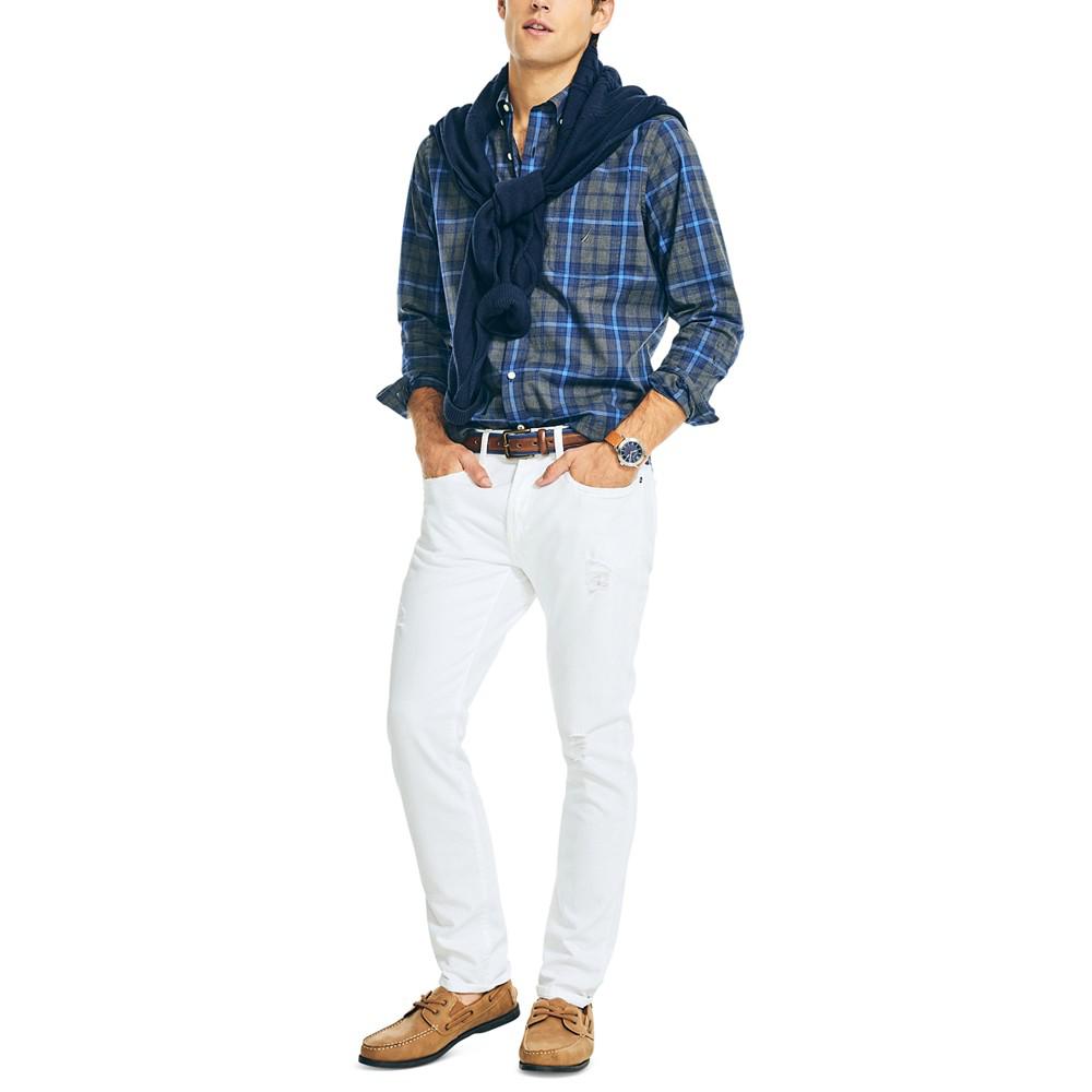 Men's Classic-Fit Long-Sleeve Plaid Poplin Shirt商品第5张图片规格展示