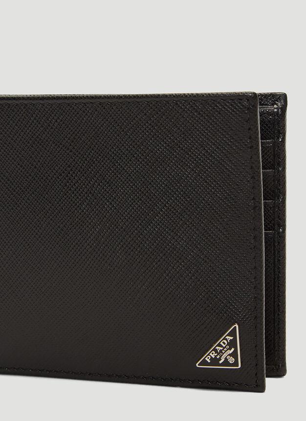 Saffiano Leather Bi-fold Wallet in Black商品第3张图片规格展示