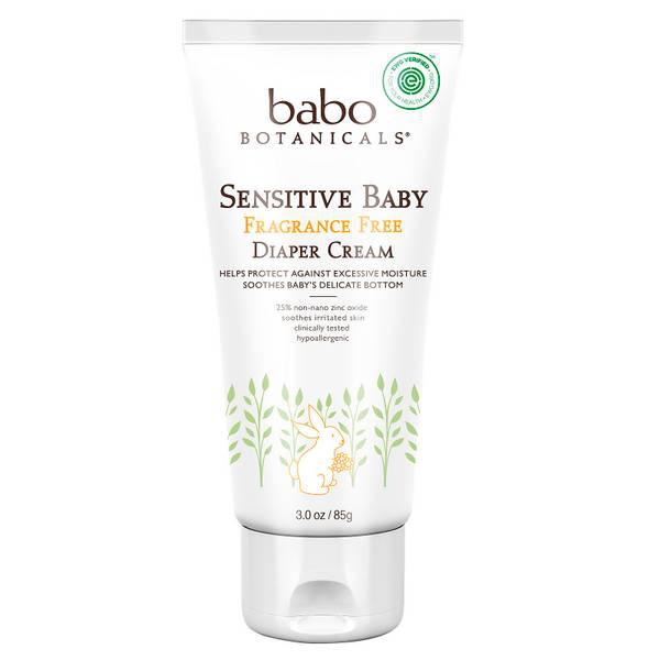 Babo Botanicals Sensitive Baby Fragrance Free Zinc Diaper Cream商品第1张图片规格展示