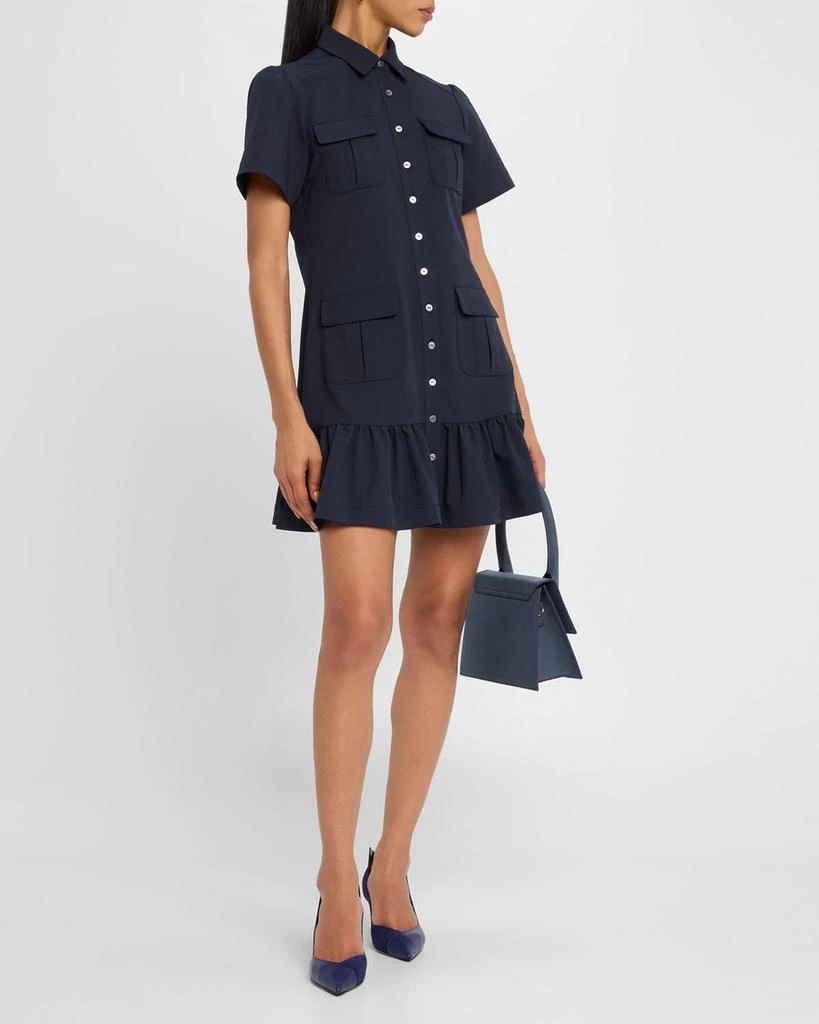 商品Cinq a Sept|Jamie Short-Sleeve Shirtdress,价格¥2918,第4张图片详细描述