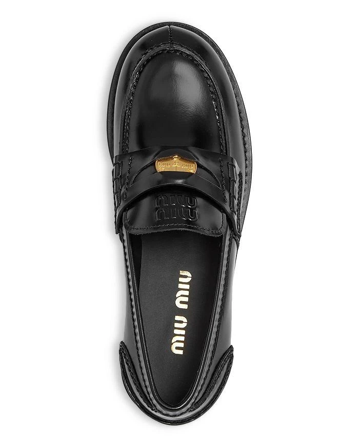 商品Miu Miu|Women's Penny Coin Loafers,价格¥8805,第4张图片详细描述