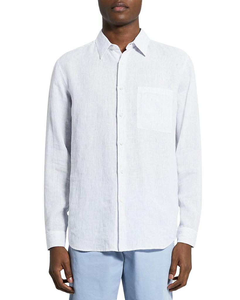 Irving Linen Stripe Button Down Shirt商品第1张图片规格展示