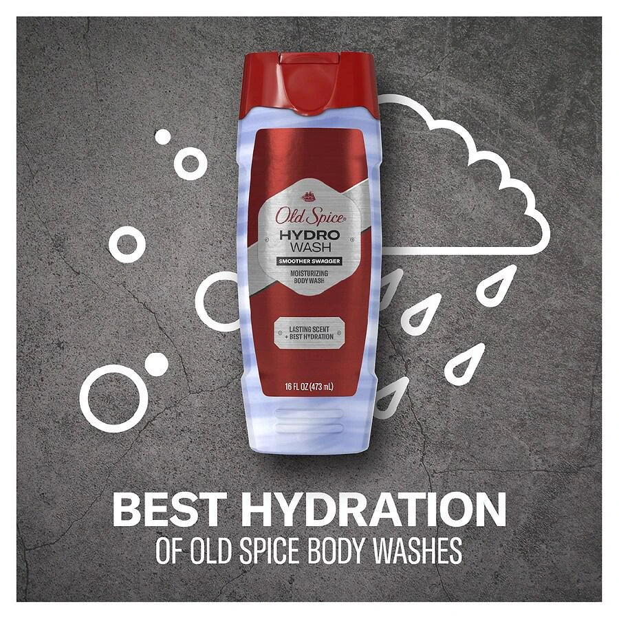 Men's Body Wash Moisturizing Hydro Wash Smoother Swagger 商品