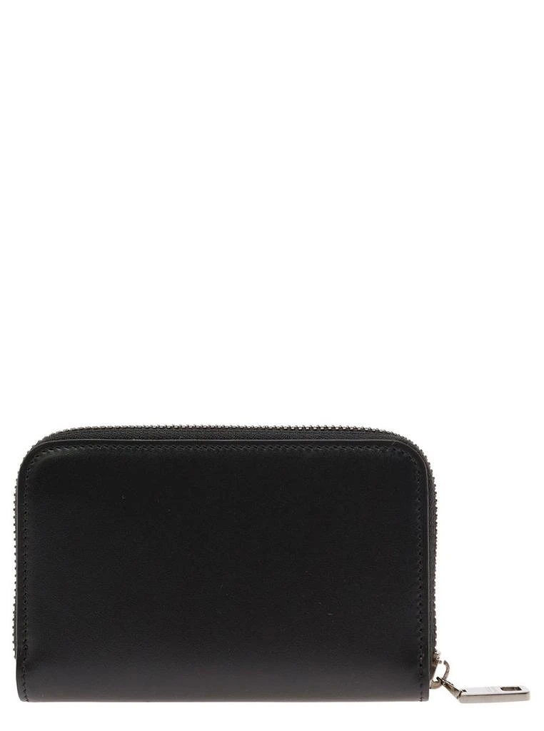 商品Dolce & Gabbana|Black Card-Holder with Zip and Logo Print in Leather Man,价格¥2025,第4张图片详细描述