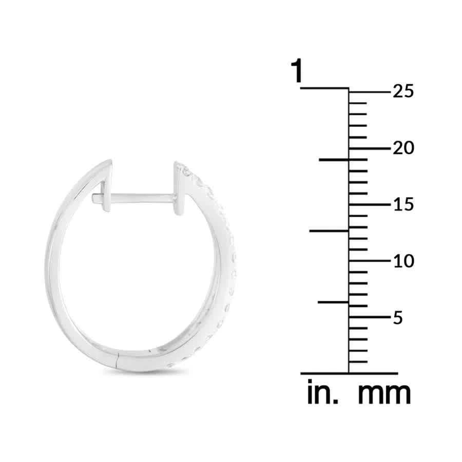 商品LB Exclusive|14K White Gold 1.00 ct Diamond Hoop Earrings,价格¥9375,第3张图片详细描述