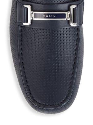商品Bally|Drulio Perforated Leather Loafers,价格¥1844,第6张图片详细描述