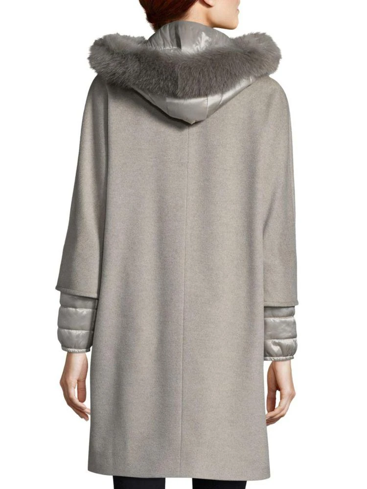 商品Cinzia Rocca|Fox Fur-Trim Mixed Media Coat,价格¥5914,第2张图片详细描述