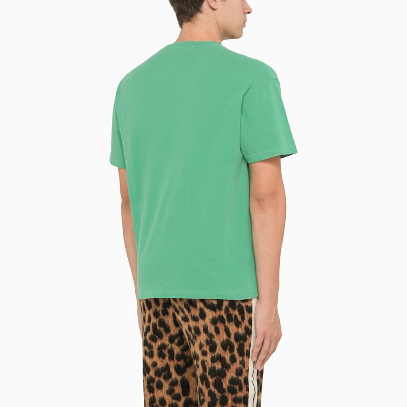 商品Palm Angels|Green cotton crew neck t-shirt with logo,价格¥1516,第5张图片详细描述