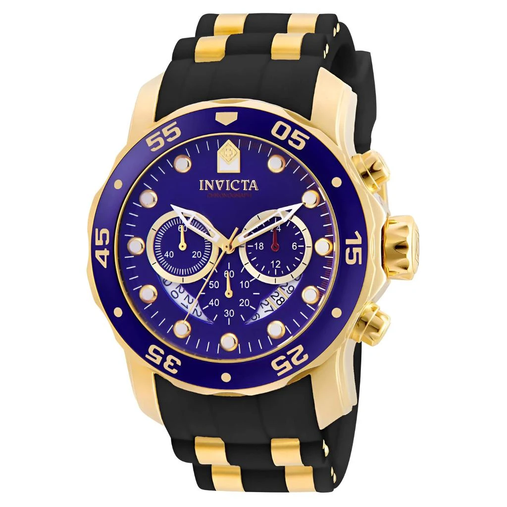 商品Invicta|Invicta 6983 Men's Steel & Polyurethane Band Quartz Pro Diver Chrono Blue Dial Date Watch,价格¥640,第1张图片