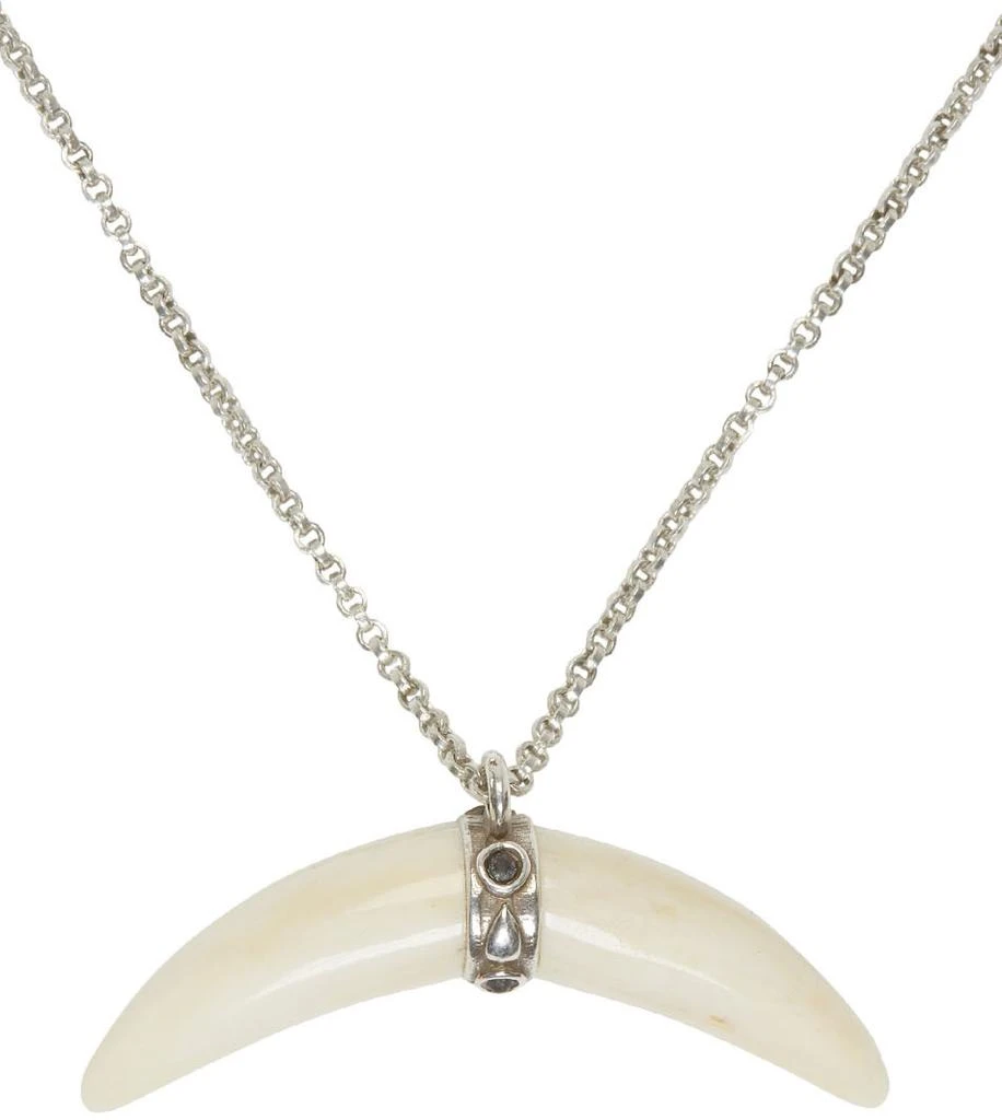 商品Isabel Marant|White Half Moon Necklace,价格¥1139,第2张图片详细描述