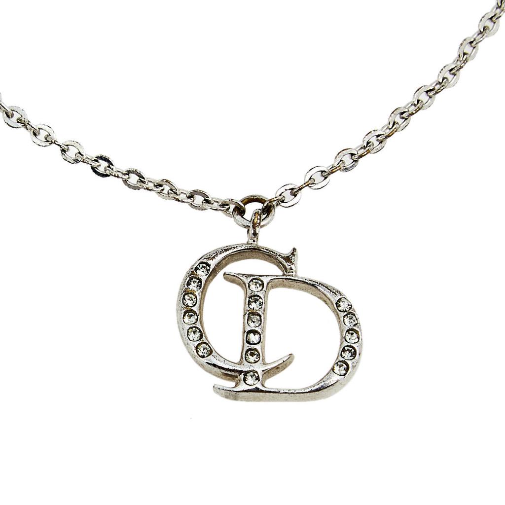 Dior CD Crystal Silver Tone Charm Bracelet商品第1张图片规格展示