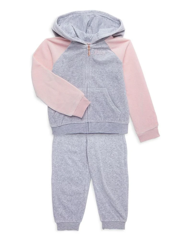 商品Juicy Couture|Little Girl's 2-Piece Colorblock Hoodie & Joggers Set,价格¥159,第1张图片